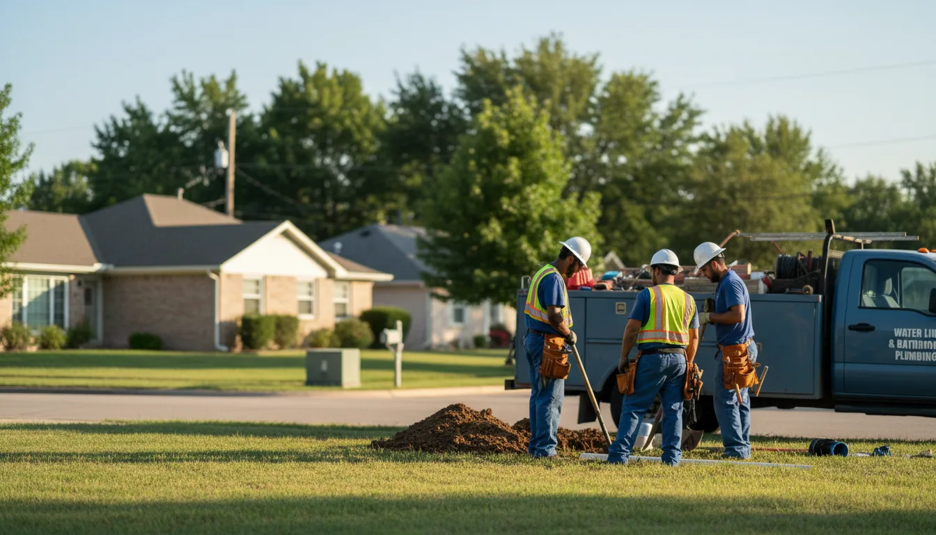Residential water line and bathroom plumbing service in Rock Glen, PA